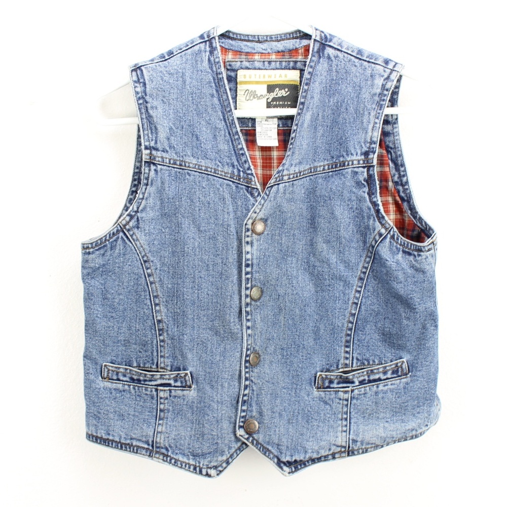 Wrangler Jean Vest XL Printed Plaid